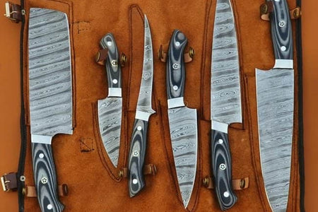 DAMASCUS STEEL KITCHEN KNIVES SET