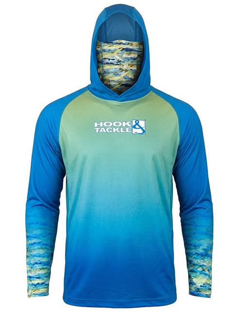 Load image into Gallery viewer, Men's Mahi Camo UV Fishing Hoodie Gaiter
