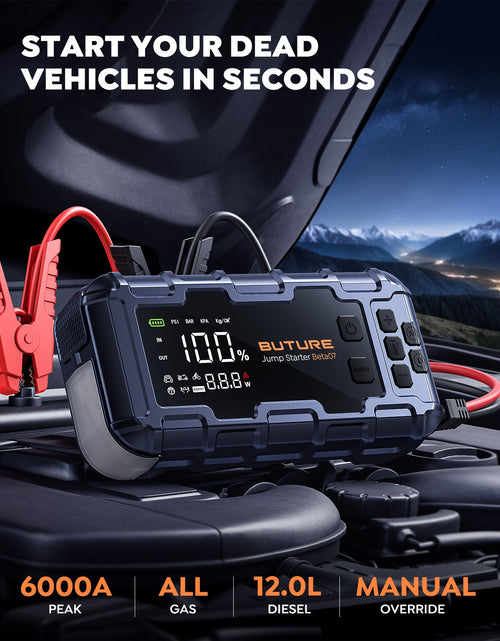 Load image into Gallery viewer, 【Top Rated】Buture Beta07 Car Jump Starter 6000A With 160PSI Air Compressor
