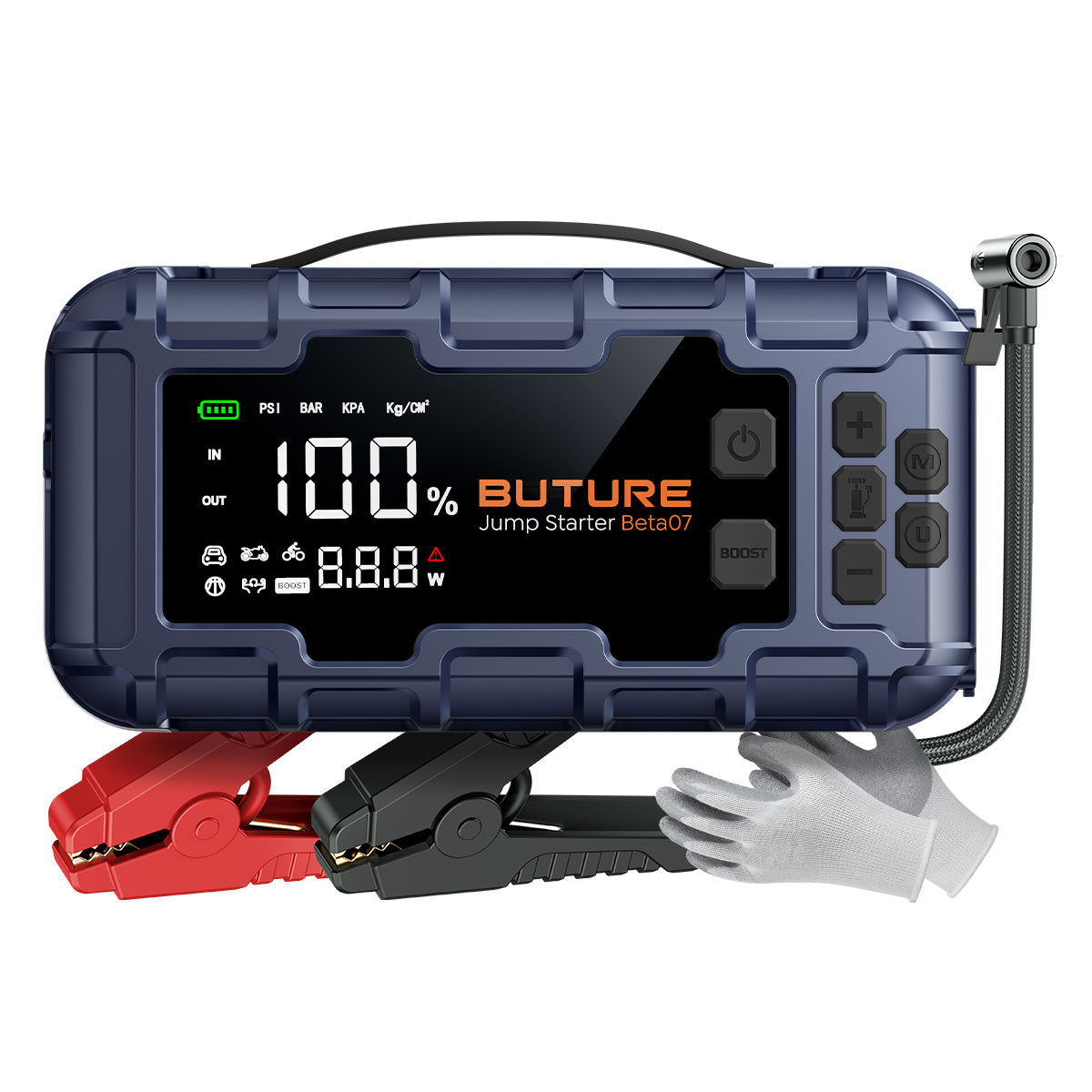 【Top Rated】Buture Beta07 Car Jump Starter 6000A With 160PSI Air Compressor