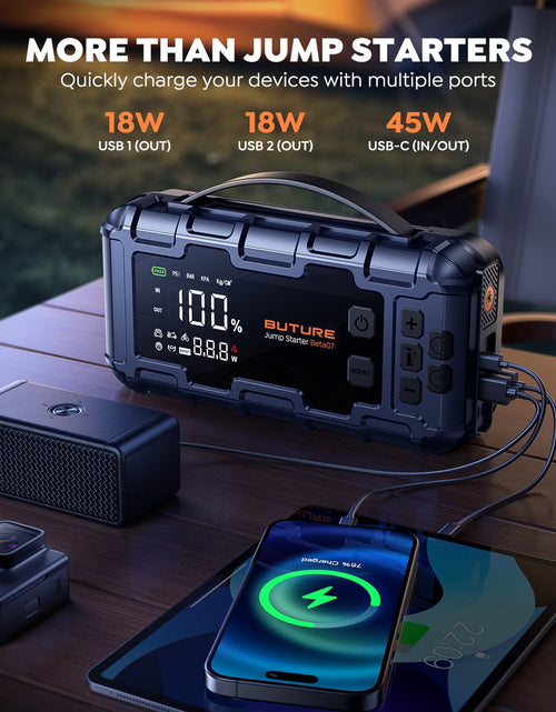 Load image into Gallery viewer, 【Top Rated】Buture Beta07 Car Jump Starter 6000A With 160PSI Air Compressor
