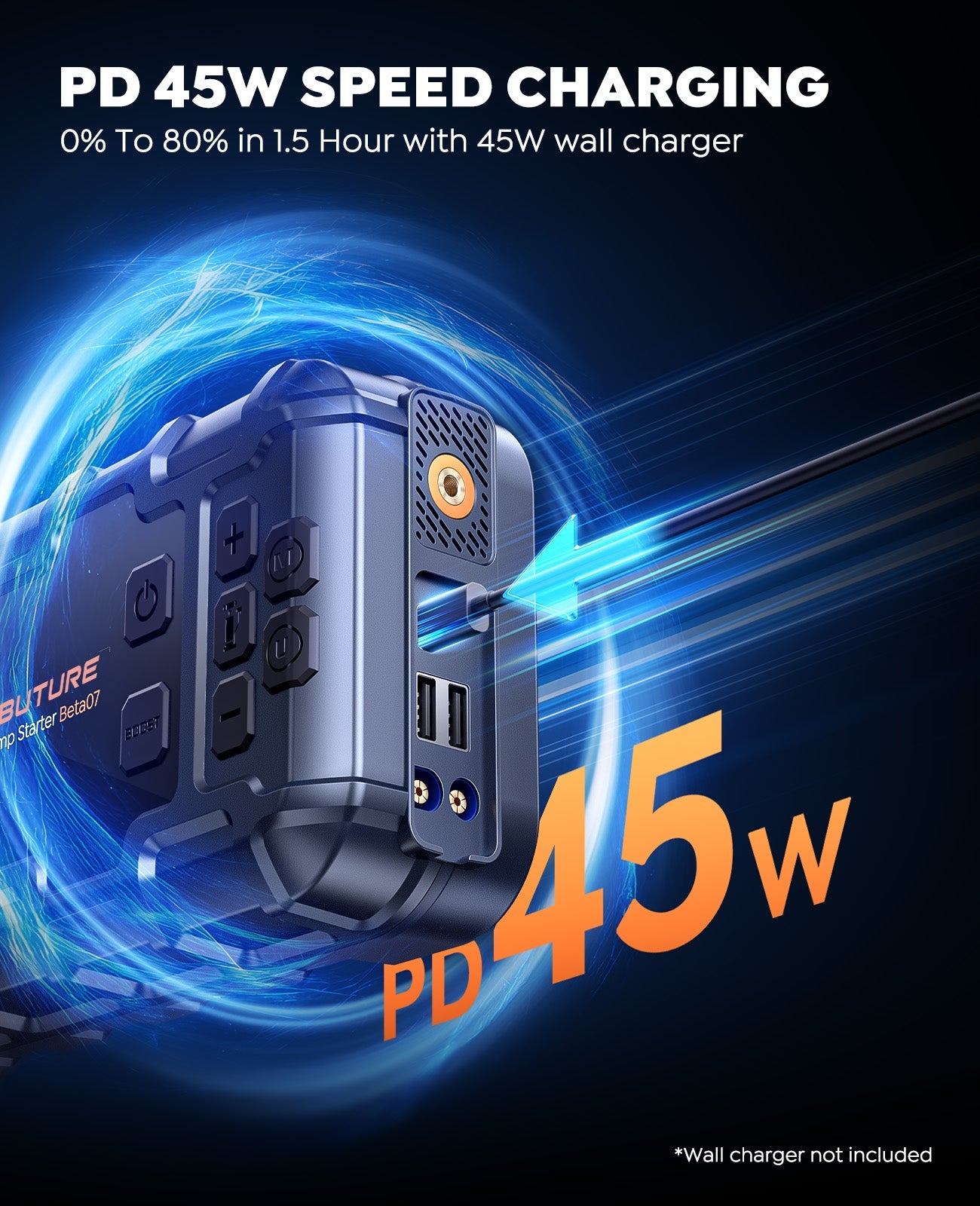 【Top Rated】Buture Beta07 Car Jump Starter 6000A With 160PSI Air Compressor